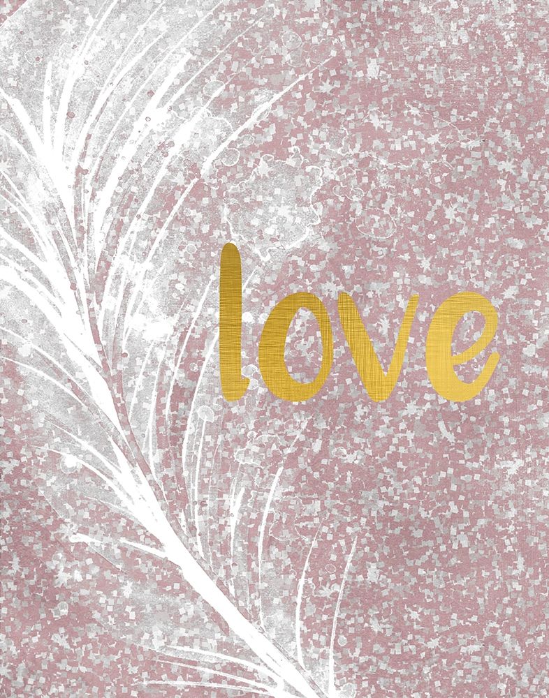 Pink Glitter Feather 3 art print by Kimberly Allen for $57.95 CAD