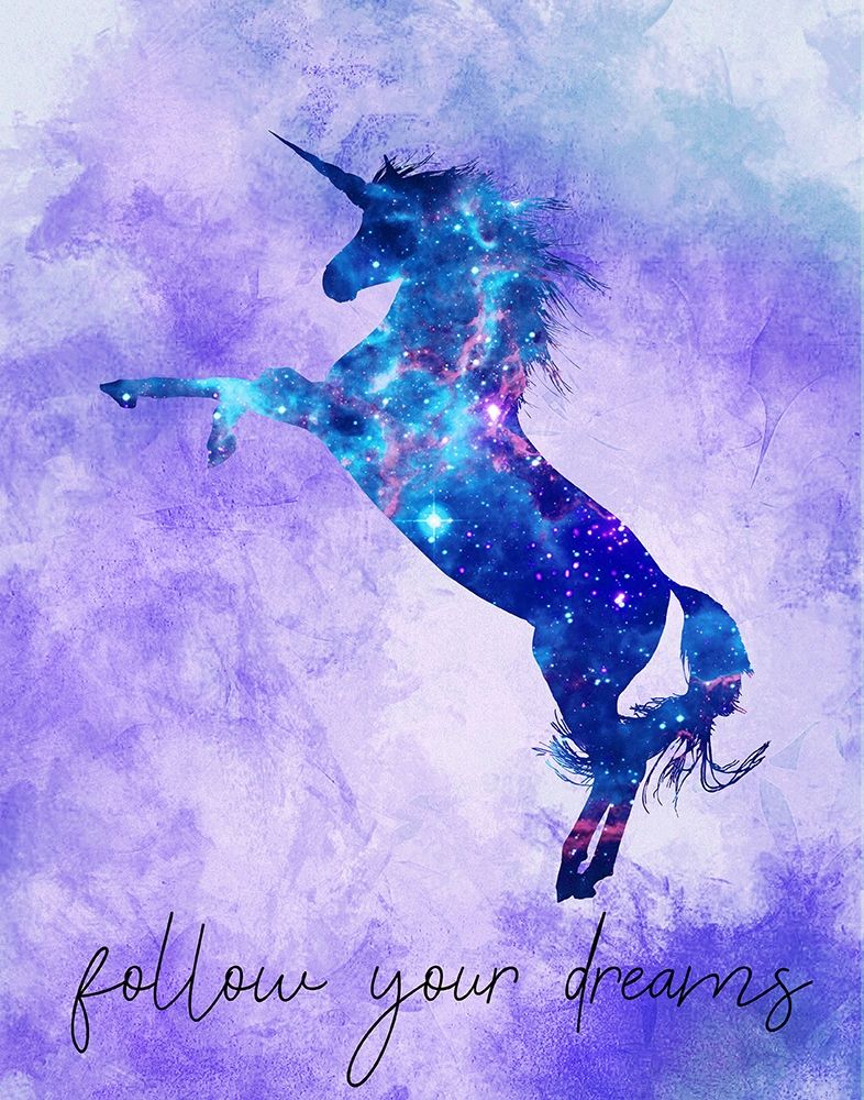 Follow your Dreams Unicorn Purple art print by Kimberly Allen for $57.95 CAD