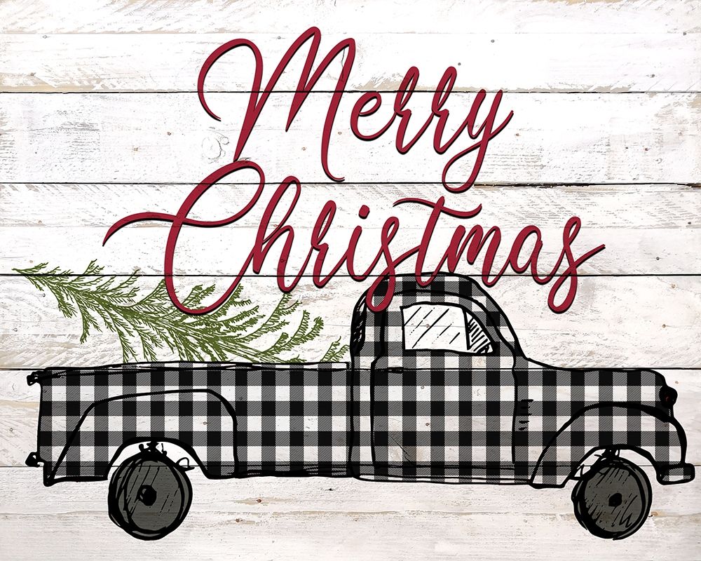 Merry Christmas Holiday Truck 2 art print by Kimberly Allen for $57.95 CAD