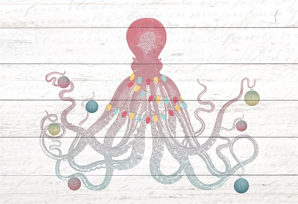 Christmas Octopus art print by Kimberly Allen for $57.95 CAD