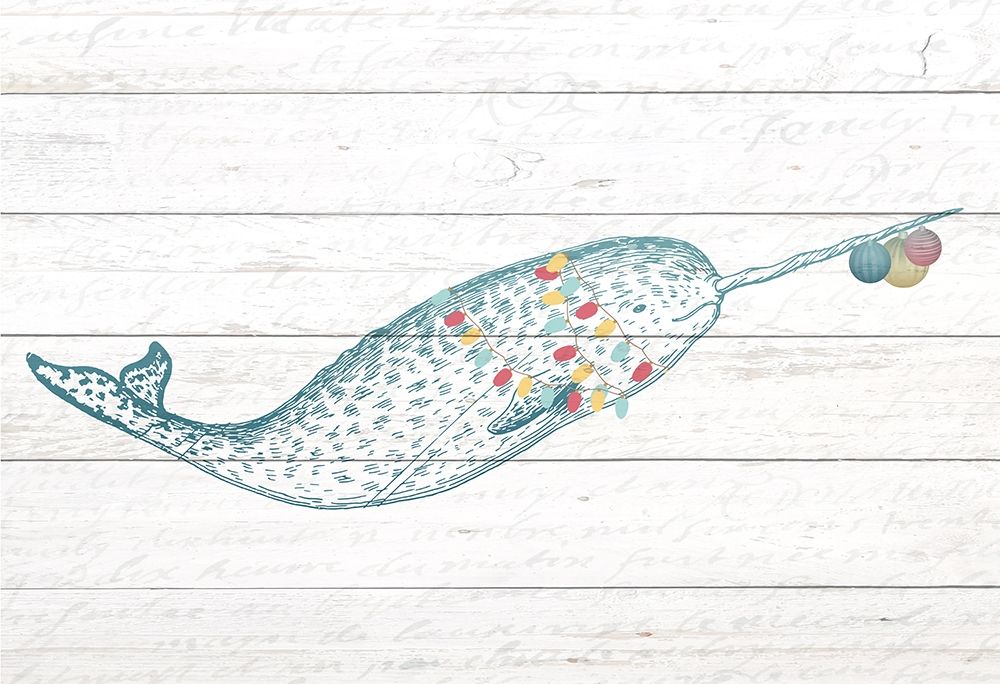 Narwal Christmas art print by Kimberly Allen for $57.95 CAD