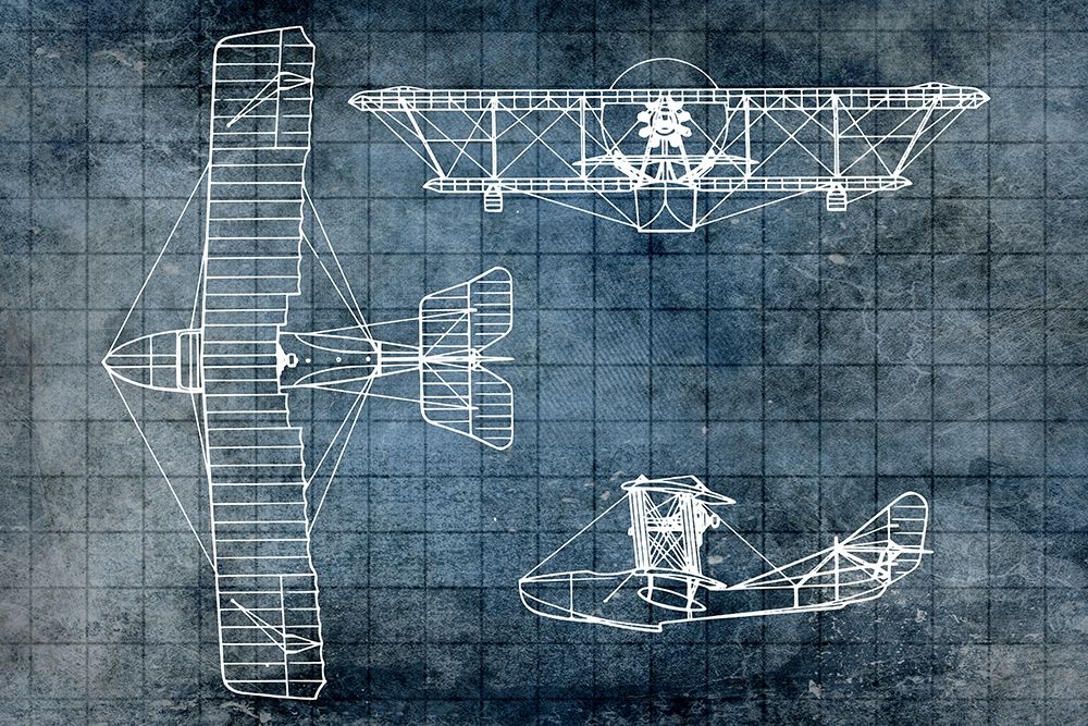 Plane Blueprint 2 art print by Kimberly Allen for $57.95 CAD