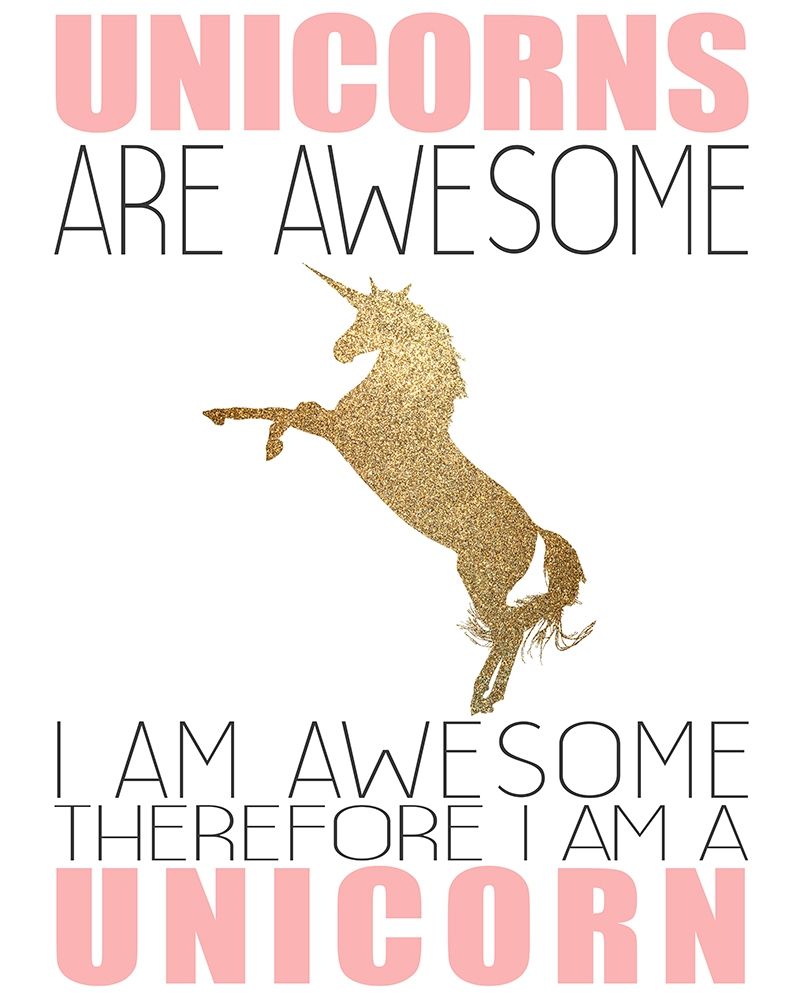 Unicorns Are Awesome art print by Kimberly Allen for $57.95 CAD