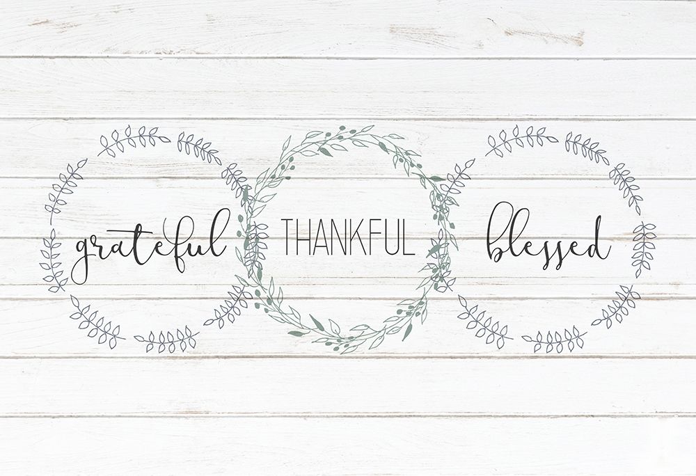 Grateful Thankful Blessed art print by Kimberly Allen for $57.95 CAD