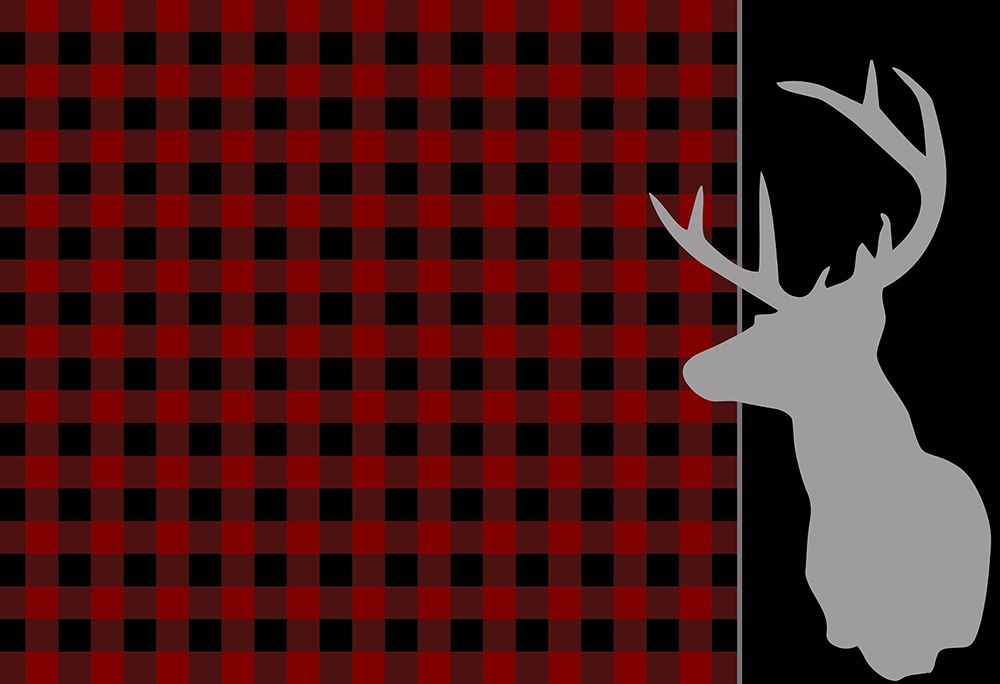 Buffalo Plaid Deer art print by Kimberly Allen for $57.95 CAD