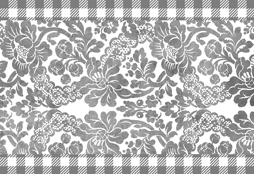 Gingham Floral Gray art print by Kimberly Allen for $57.95 CAD