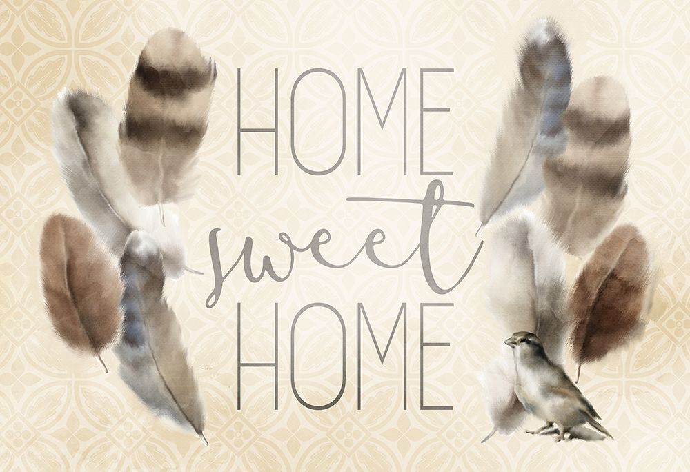 Home Sweet Home Feathers art print by Kimberly Allen for $57.95 CAD