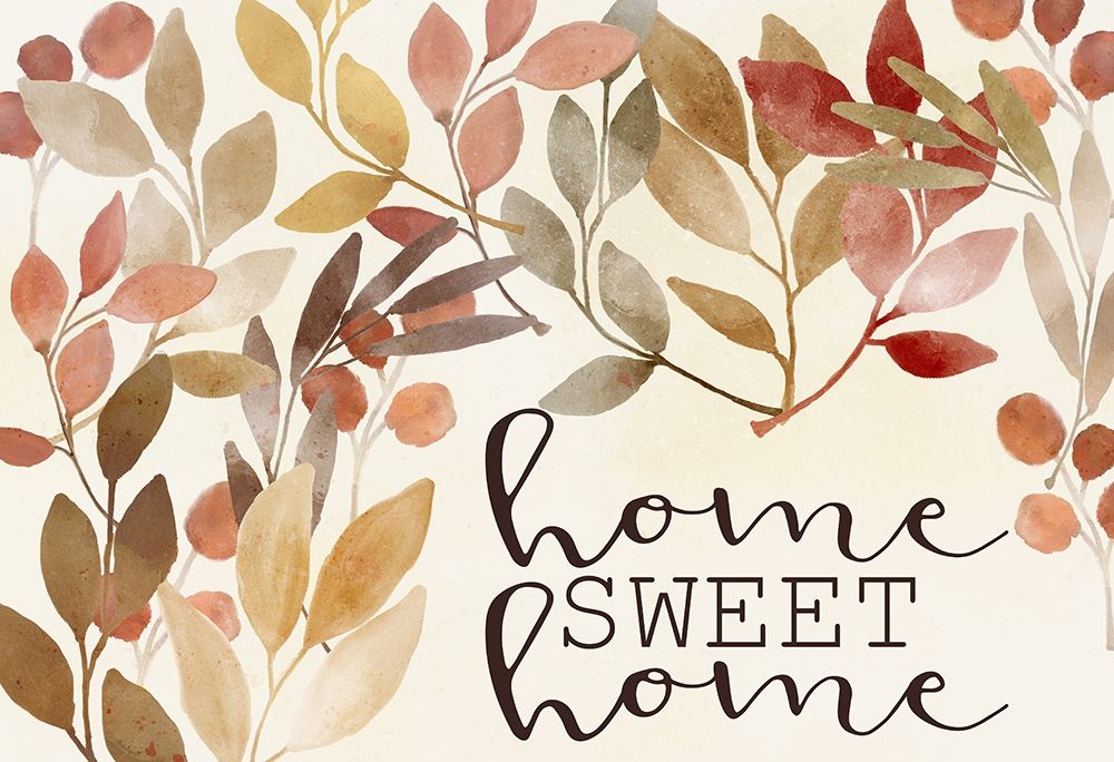 Home Sweet Home Leaves art print by Kimberly Allen for $57.95 CAD