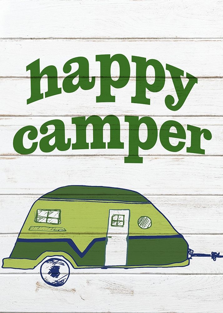 Green Happy Camper 1 art print by Kimberly Allen for $57.95 CAD
