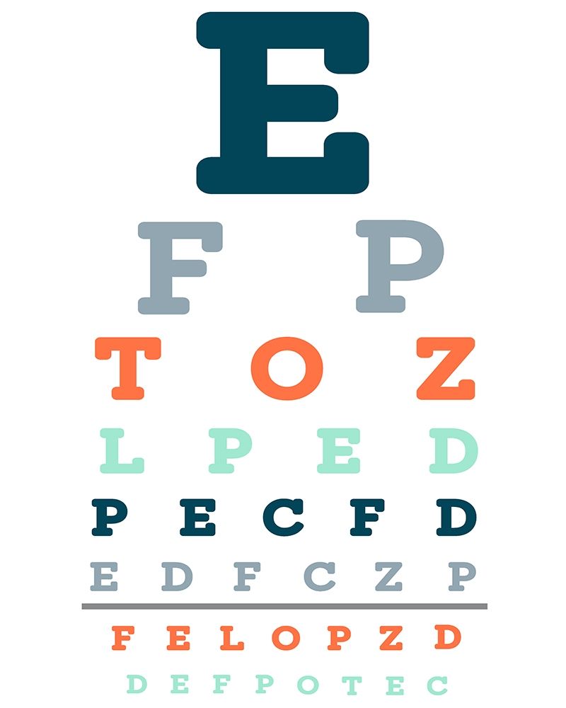 Eye Chart Blues art print by Kimberly Allen for $57.95 CAD