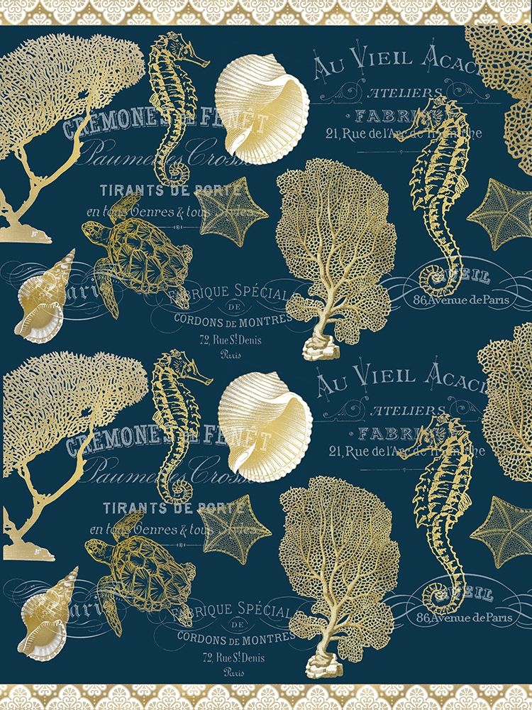 Azure Coastal Navy Full art print by Kimberly Allen for $57.95 CAD