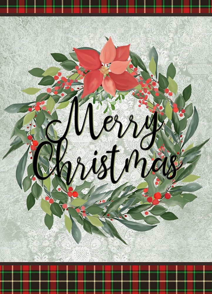 Merry Christmas Wreath art print by Kimberly Allen for $57.95 CAD