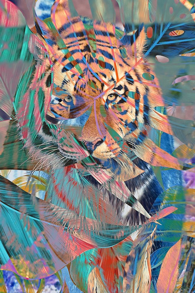 Colorful Tiger art print by Kimberly Allen for $57.95 CAD