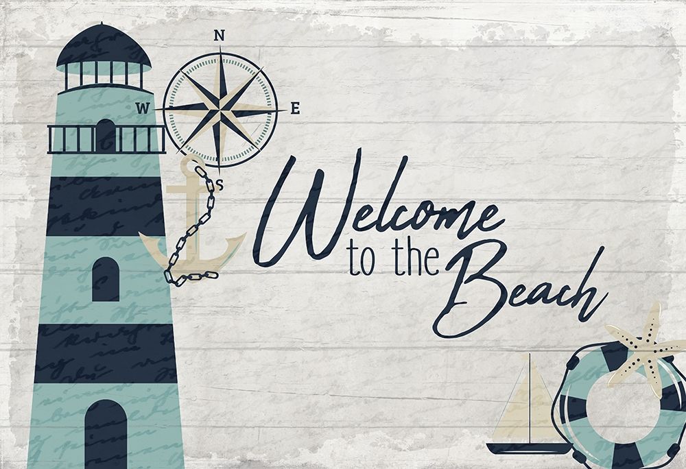 Welcome to the Beach art print by Kimberly Allen for $57.95 CAD