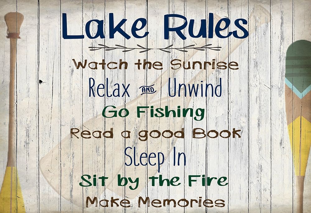 Lake Rules art print by Kimberly Allen for $57.95 CAD
