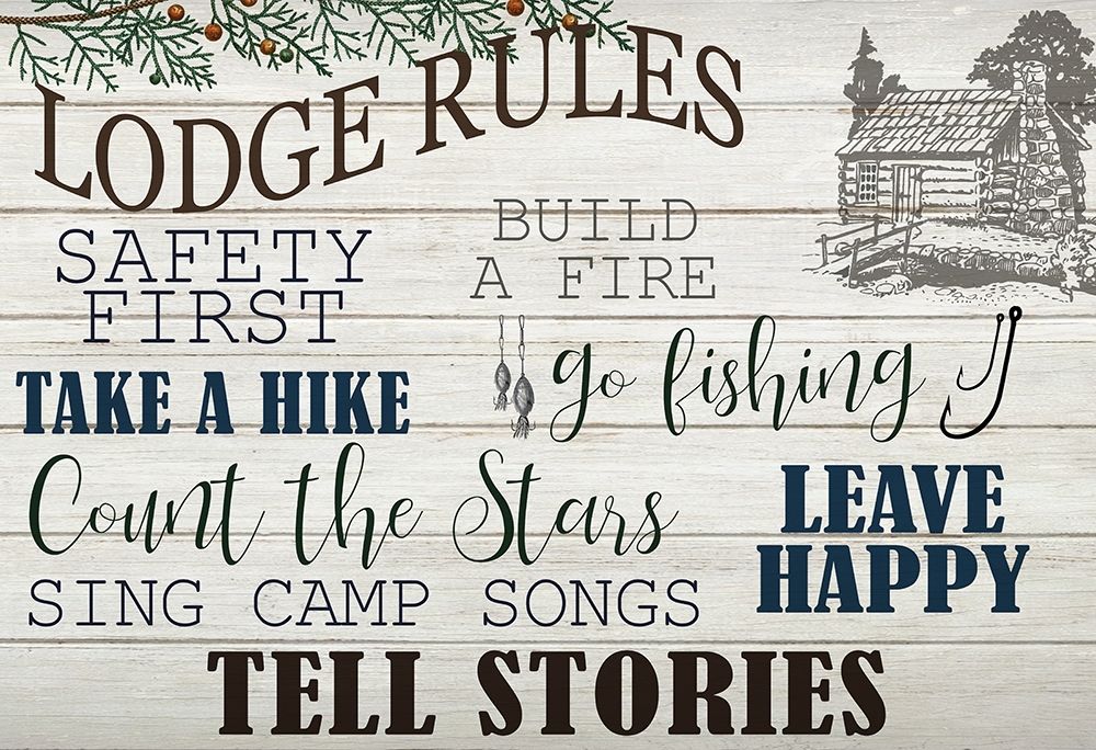 Lodge Rules art print by Kimberly Allen for $57.95 CAD