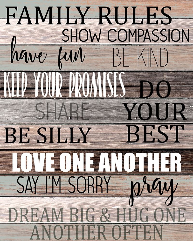 Family Rules art print by Kimberly Allen for $57.95 CAD