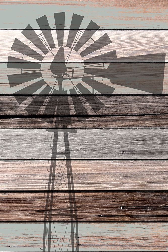 Windmill on Wood art print by Kimberly Allen for $57.95 CAD