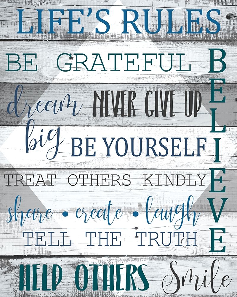 Lifes Rules art print by Kimberly Allen for $57.95 CAD