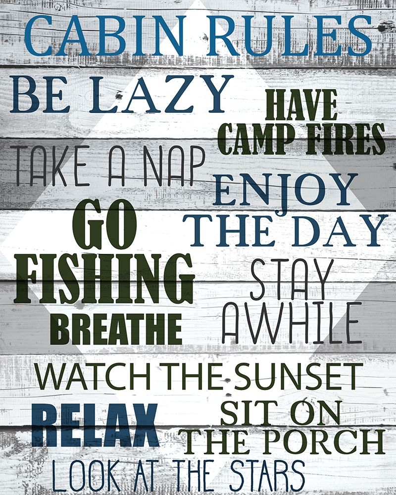 Cabin Rules art print by Kimberly Allen for $57.95 CAD