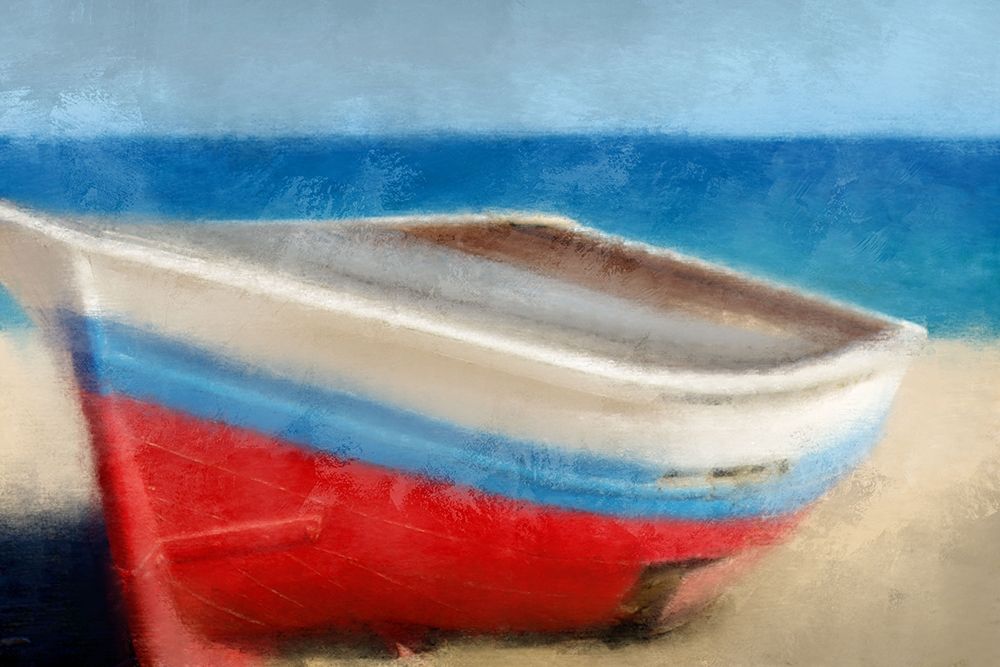 Red White and Blue Beach art print by Kimberly Allen for $57.95 CAD