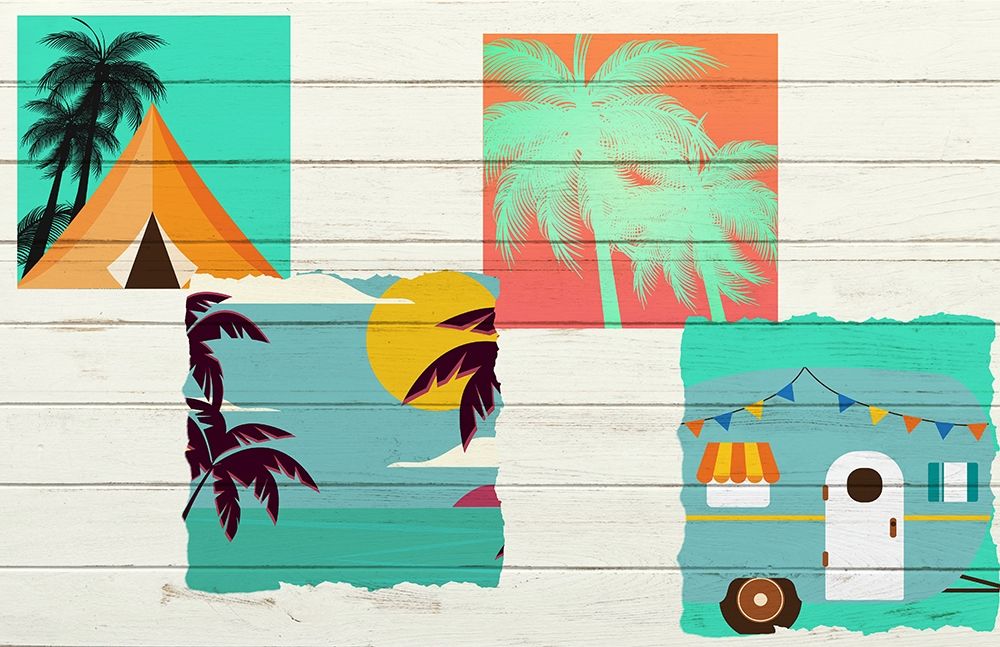Beach Camping A art print by Kimberly Allen for $57.95 CAD