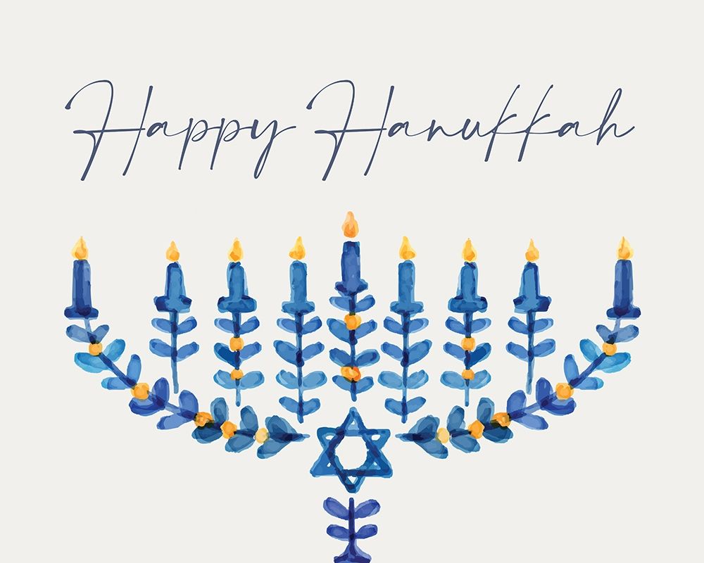 Happy Hanukkah art print by Kimberly Allen for $57.95 CAD