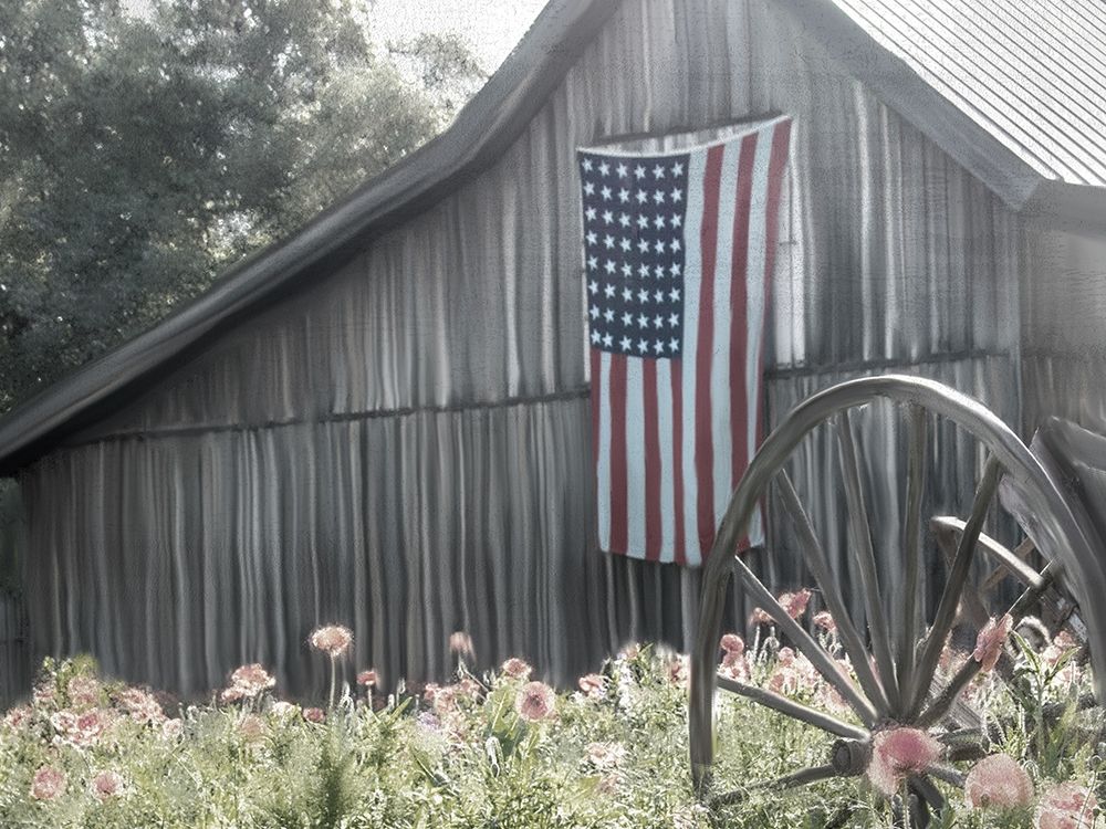 USA Barn art print by Kimberly Allen for $57.95 CAD
