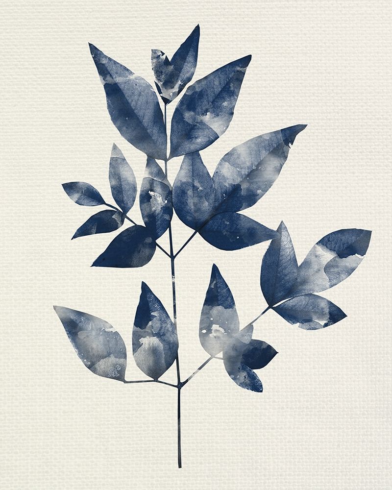 Indigo Leaves 2 art print by Kimberly Allen for $57.95 CAD