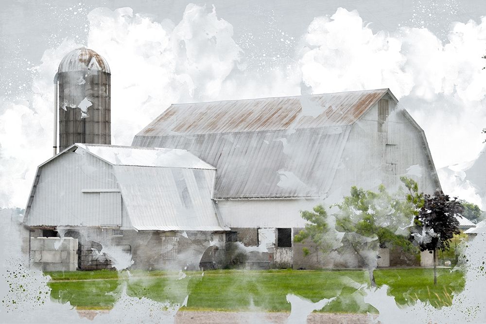 Watercolor Barn art print by Kimberly Allen for $57.95 CAD