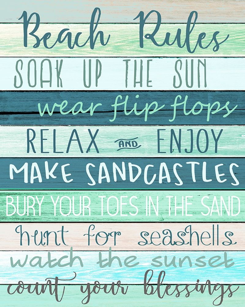 Beach Rules art print by Kimberly Allen for $57.95 CAD