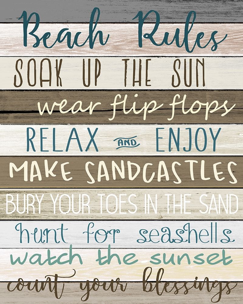 Beach Rules v2 art print by Kimberly Allen for $57.95 CAD