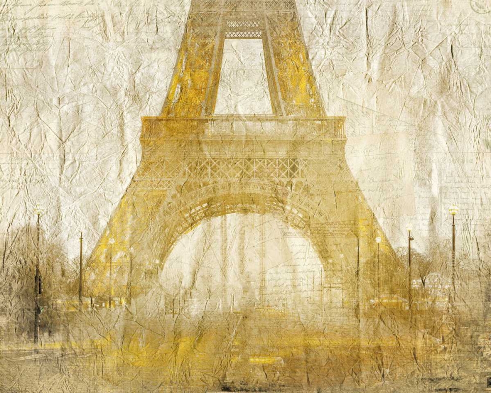 Eiffel Tower Gold art print by Kimberly Allen for $57.95 CAD