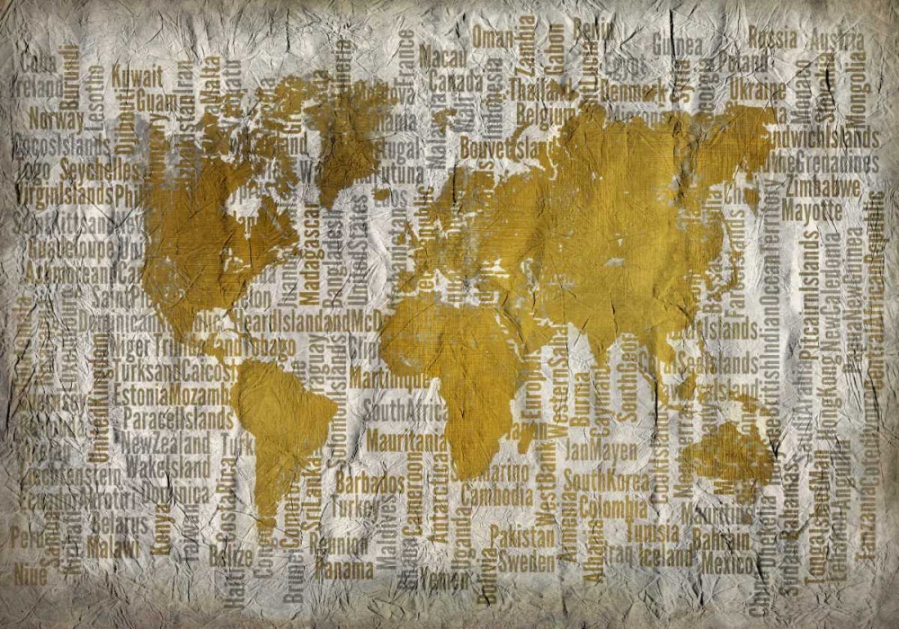 Map of the World art print by Kimberly Allen for $57.95 CAD