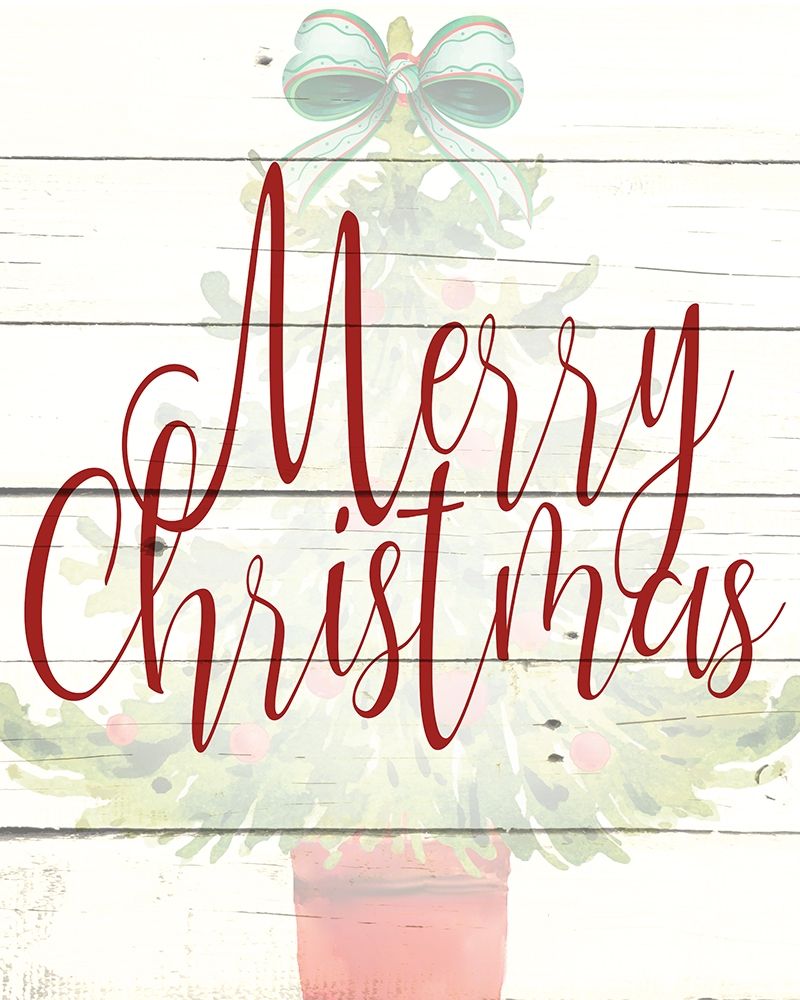 Merry Christmas Tree art print by Kimberly Allen for $57.95 CAD