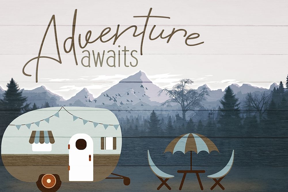 Roam Adventure Blue art print by Kimberly Allen for $57.95 CAD