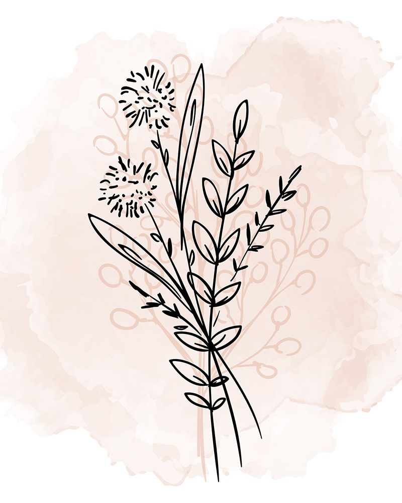 Floral Sketch 1 v2 art print by Kimberly Allen for $57.95 CAD