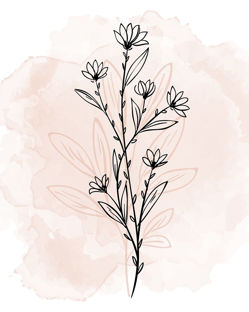 Floral Sketch 2 v2 art print by Kimberly Allen for $57.95 CAD