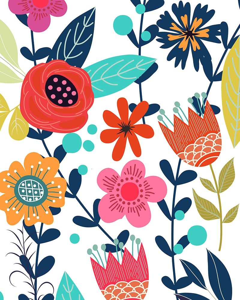 Colorful Floral 1 art print by Kimberly Allen for $57.95 CAD