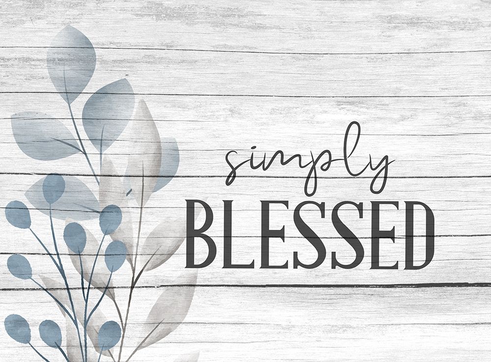 Simply Blessed Blue art print by Kimberly Allen for $57.95 CAD