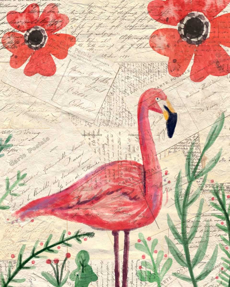 Postcard Flamingo 1 art print by Kimberly Allen for $57.95 CAD