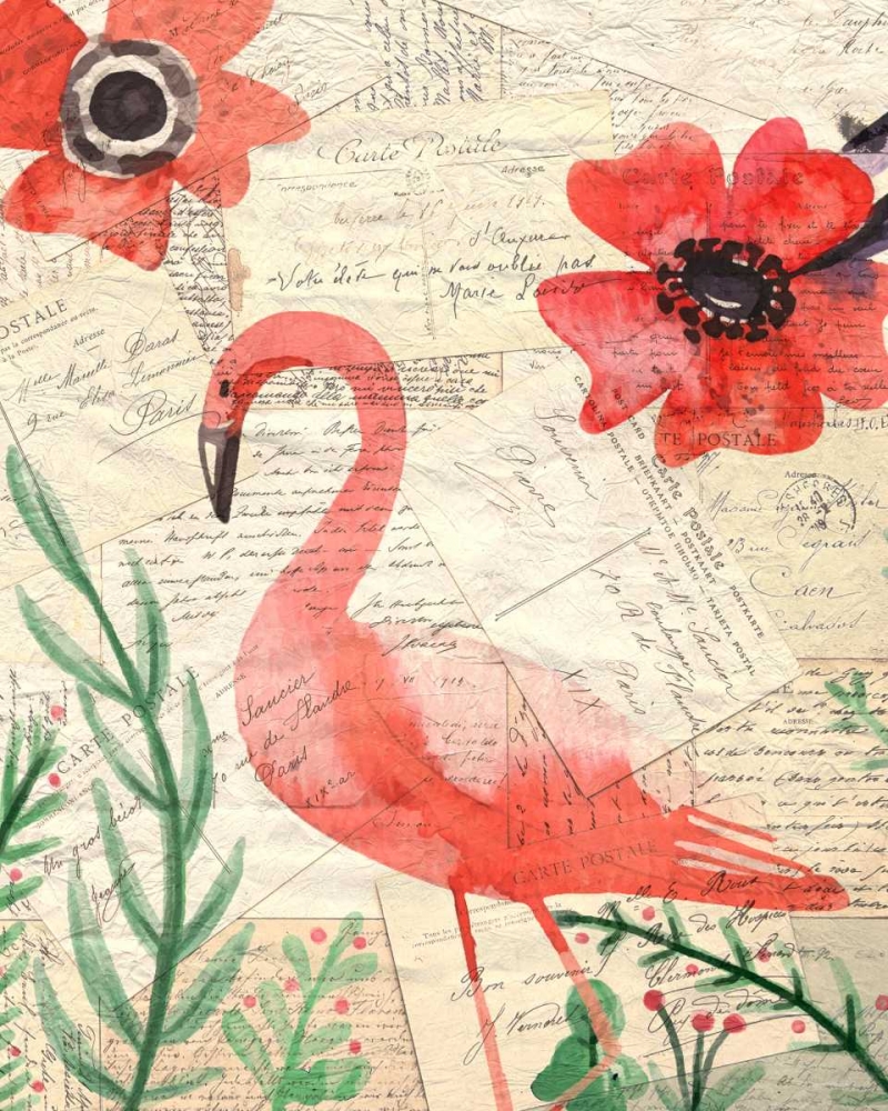 Postcard Flamingo 2 art print by Kimberly Allen for $57.95 CAD
