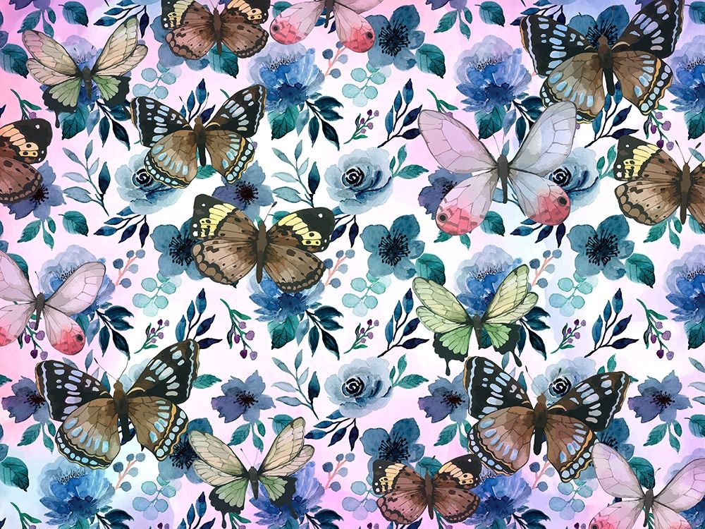 Floral Butterflies art print by Kimberly Allen for $57.95 CAD
