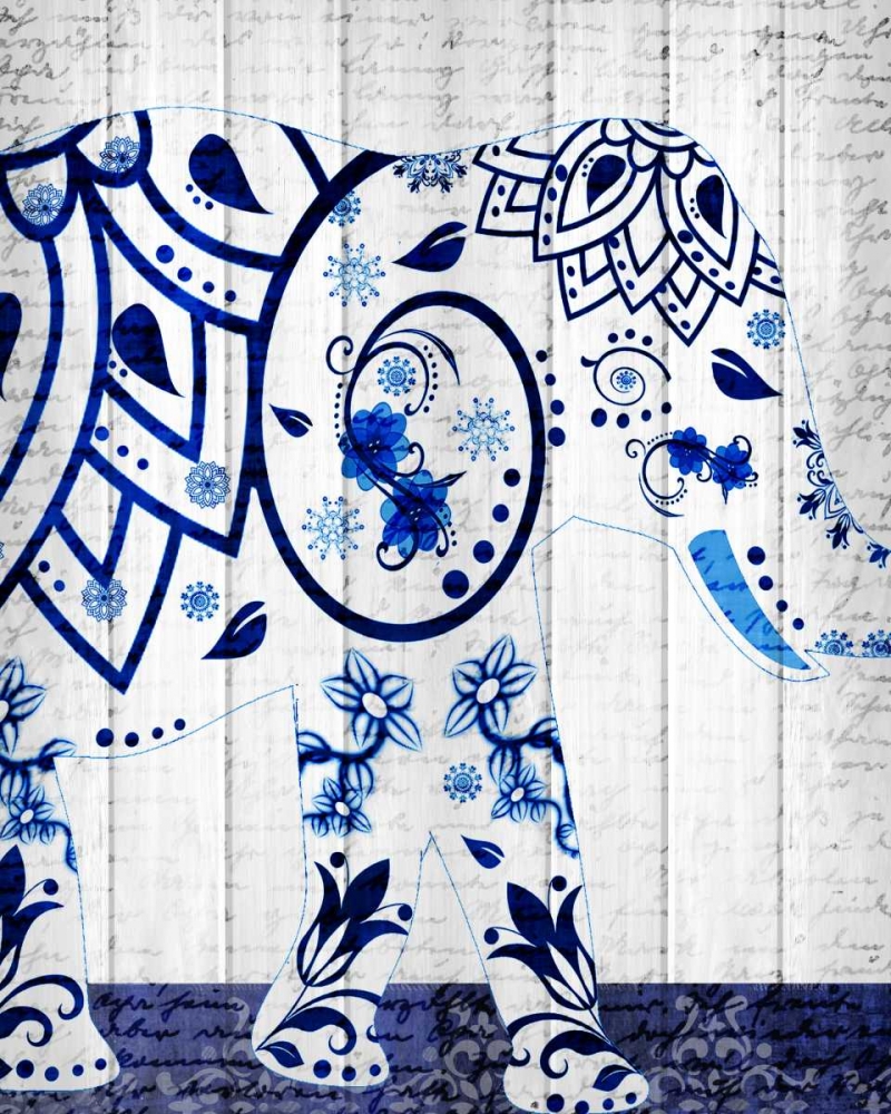 Indigo Elephant 1 art print by Kimberly Allen for $57.95 CAD