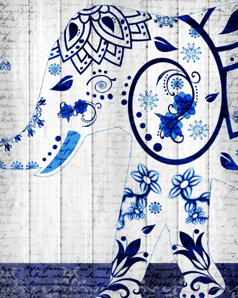 Indigo Elephant 2 art print by Kimberly Allen for $57.95 CAD