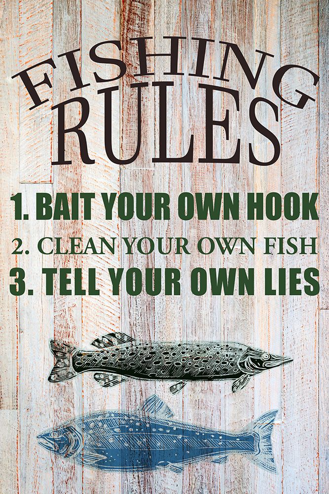 Fishing Rules art print by Kimberly Allen for $57.95 CAD