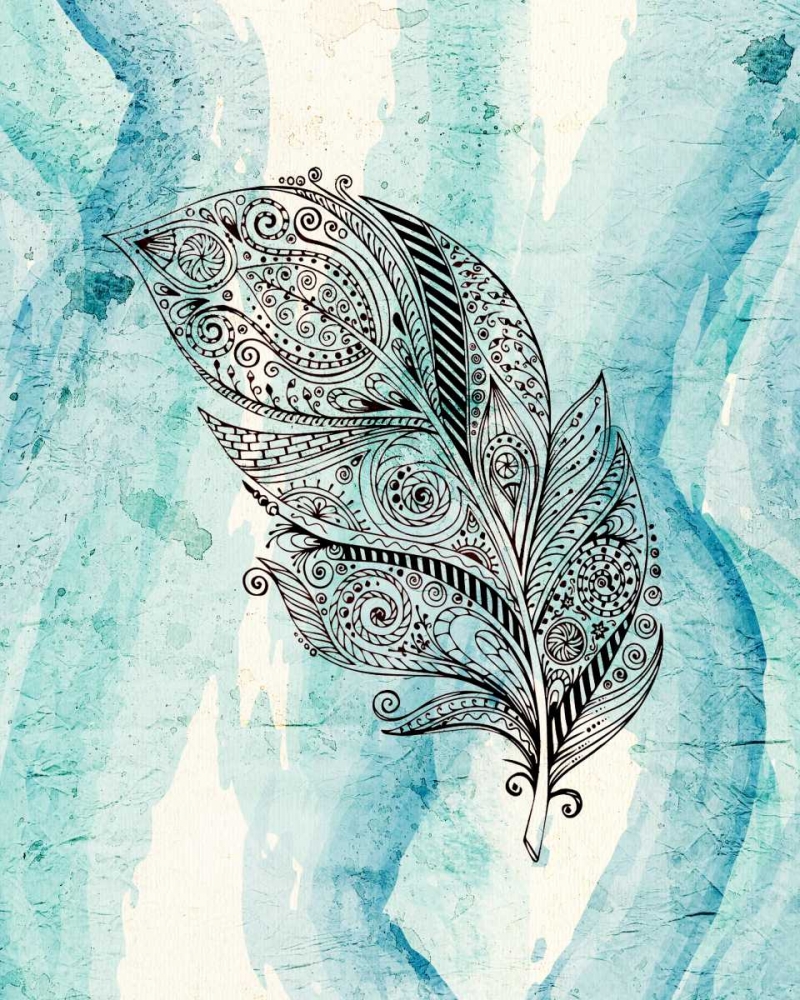 Henna Feather 1 art print by Kimberly Allen for $57.95 CAD