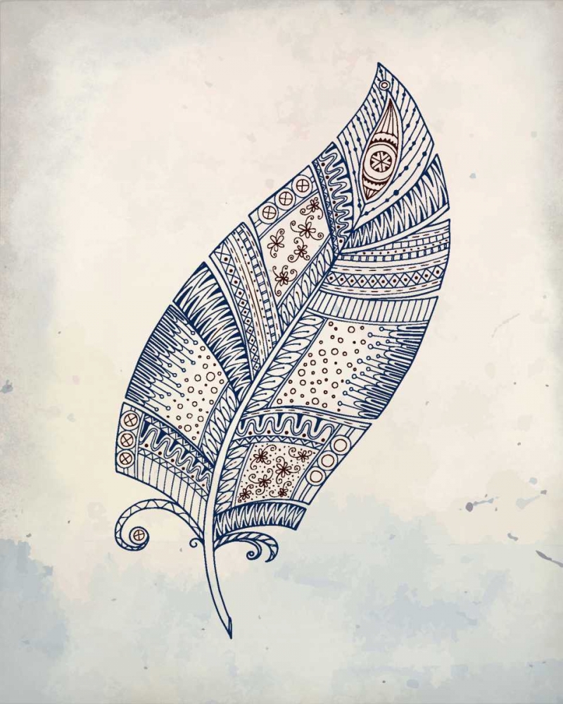 Feather Henna 2 art print by Kimberly Allen for $57.95 CAD