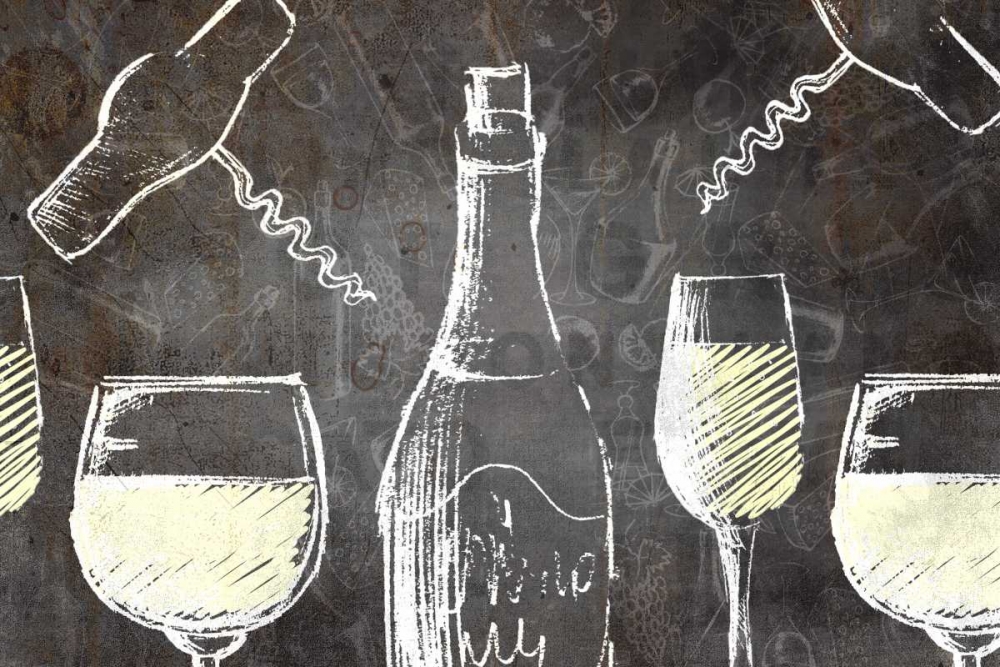 Chalkboard Wine 1 art print by Kimberly Allen for $57.95 CAD