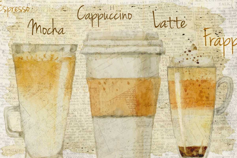 Newsprint Coffee 2 art print by Kimberly Allen for $57.95 CAD